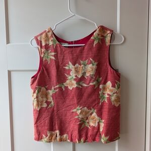 Tommy Bahama Pink-Red Floral Silk Tank